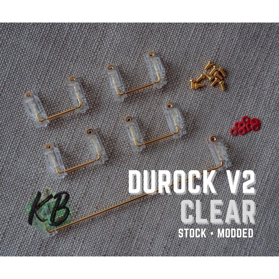 Durock V2 Screw-in Stabilizers Mechanical Keyboards (Stock/Clipped+Lubed+Holee)