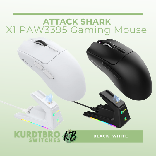 Attack Shark X1 Tri-mode Gaming Mouse With Touchpad RGB Charging Dock PAW3395PRO Senso
