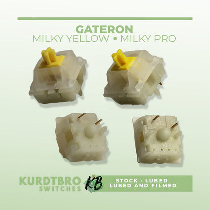 Gateron Milky Yellow and Milky Pro