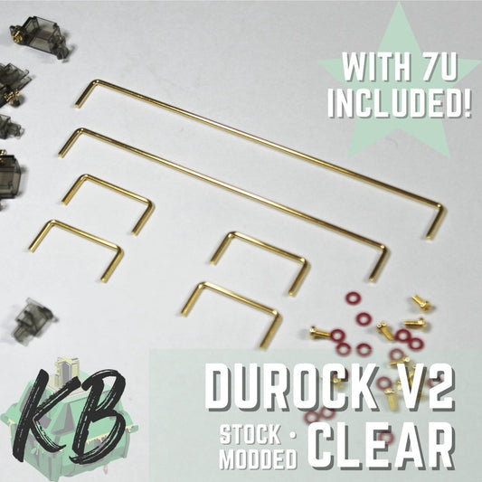 Durock V2 Screw-in Stabilizers Mechanical Keyboards (Stock/Clipped+Lubed+Holee)